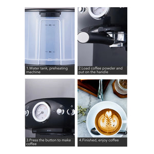 Built-ln Fancy Milk Foam 1.5L 15 Bar Espresso Coffee Maker Machine Semi Automatic Steam Italian Coffee Maker For Home Office