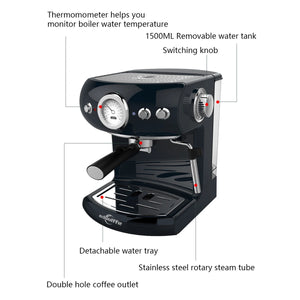 Built-ln Fancy Milk Foam 1.5L 15 Bar Espresso Coffee Maker Machine Semi Automatic Steam Italian Coffee Maker For Home Office