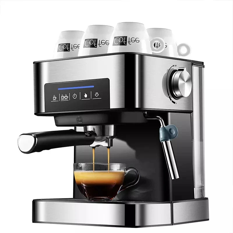 Espresso Coffee Maker Fresh Coffee Machine Household Small Semi-automatic High Pressure Steam Milk Foam