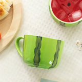 Creative Watermelon Fruit Mug Ceramic Coffee Milk Mugs Breakfast Cup Lovely Large Capacity Water Cups 400ml for Christmas Gift