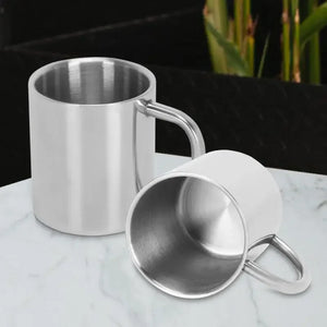 Portable Whiskey Beer Tea Juice Drinking Handle Water Cup Double Wall Anti Scalding Coffee Thermal Mug Insulated Stainless Steel