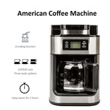 Automatic Coffee Maker  Drip LED-Display Home Bean Grinder Espresso Electric Keep Warm Machine