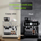 Commercial Coffee Machine Home Semi-Automatic Freshly Ground Pre-Soaked Office Pull Flower Milk Foam Maker